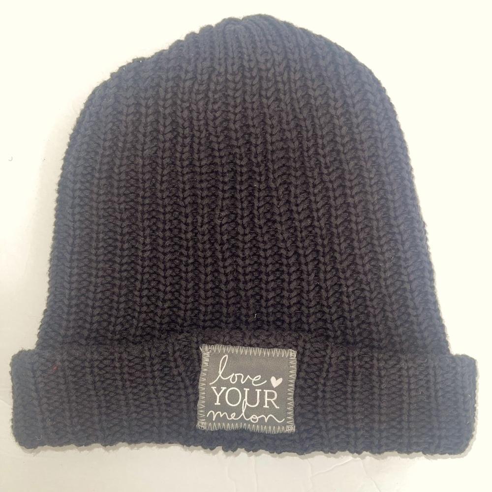 Love Your‎ Melon Black Adult Knit Beanie